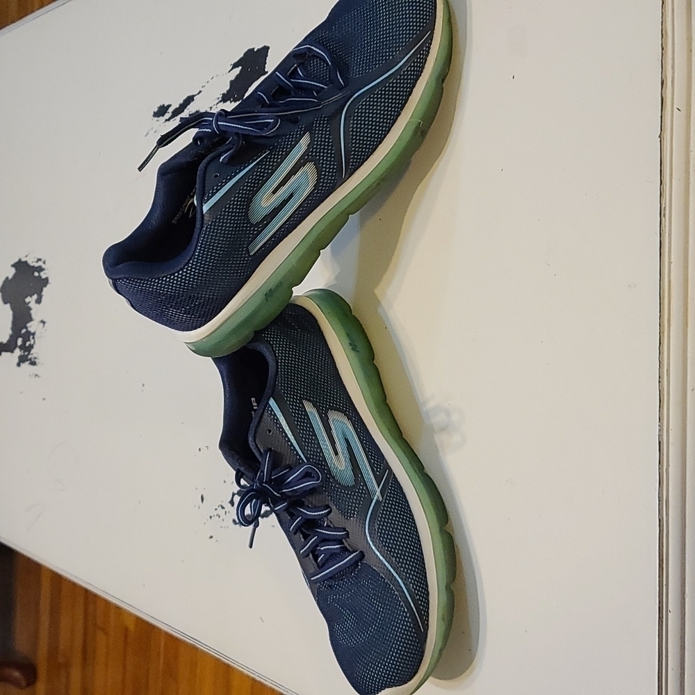 Skechers Goga‎ Max Go Air 2 Women's Sneakers Blue/Aqua Size 9 EUC - Picture 9 of 12